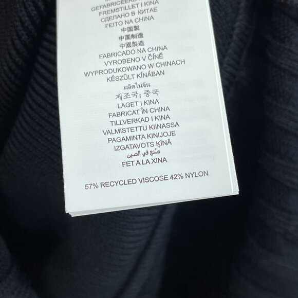 Michael Kors Black Long-Sleeve Pleated Hem Dress With Gold Details XL NWT  0061 - Picture 5 of 9